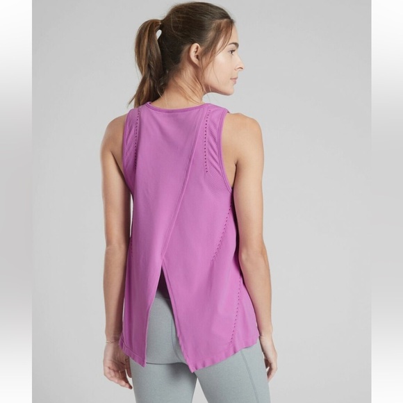 Athleta Foothilll Tank Top Plumeria Purple Medium Athletic Top - Picture 2 of 11